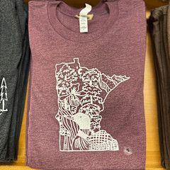 Minnesota State Shape Nature Scene Tee