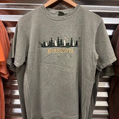 Minnesota Treeline Moon Tee Sage