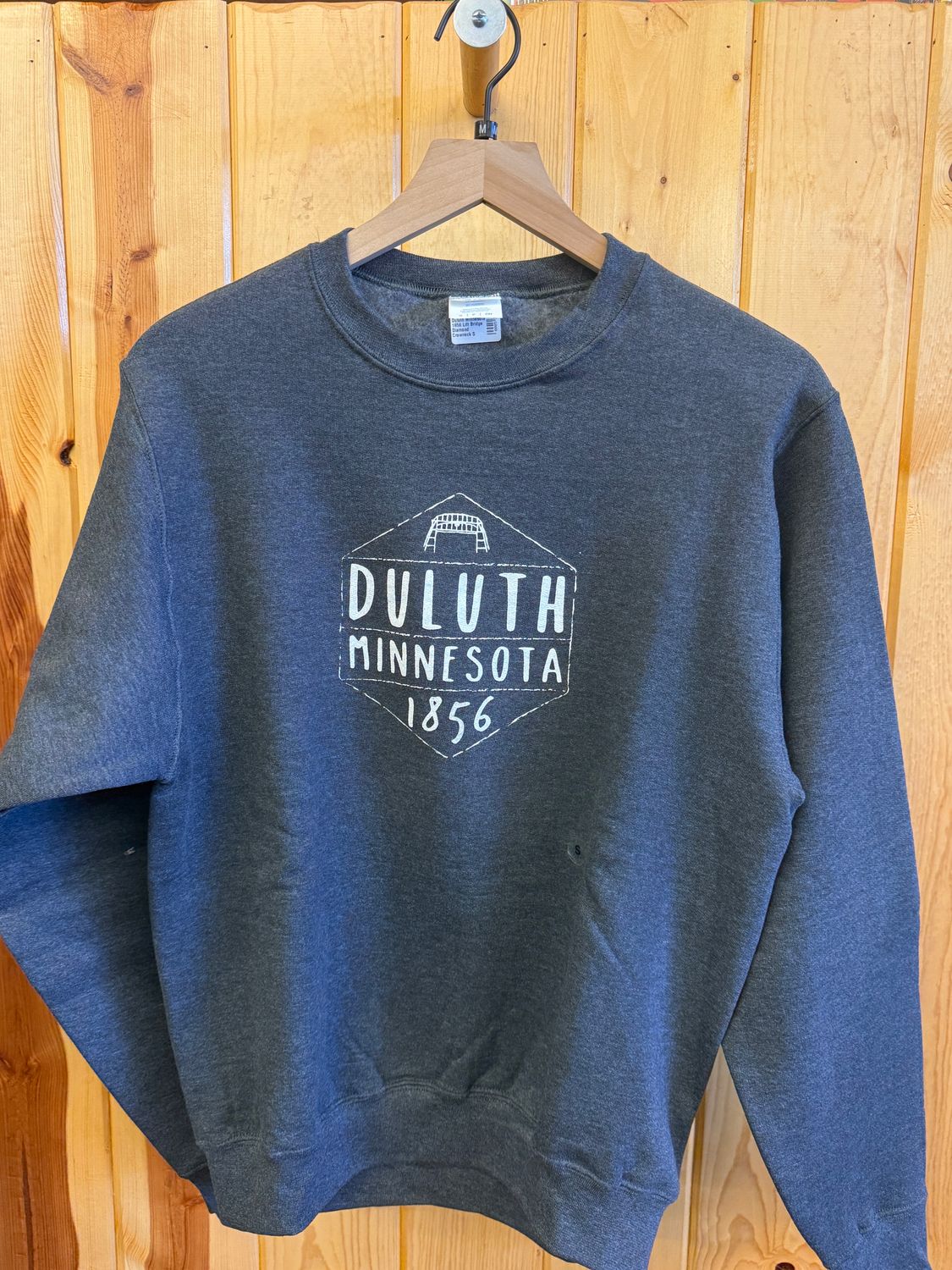 Duluth Minnesota 1856 Lift Bridge Diamond Crewneck