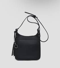 Lucinda Square Crossbody w/ Tassels Black