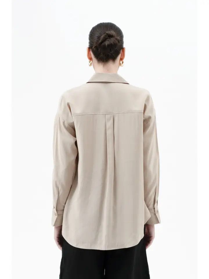 Lightweight Collared Button Down Long Sleeve - Khaki