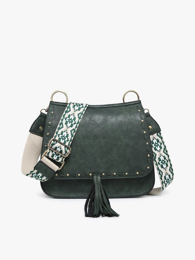 M1970 Bailey Crossbody with Print Contrast Strap - NAVY