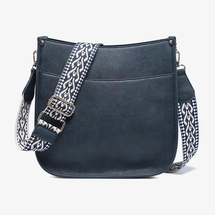 M1977 Chloe Crossbody with Guitar Strap - NAVY