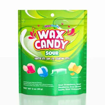 WaxYums! Chewy Gushing Sour Wax Candy Bag 2.9oz
