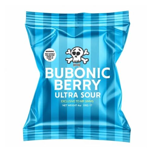 Mr. Simms Sweet Shoppe: Bubonic Berry Ultra Sour (100g) Imported From England