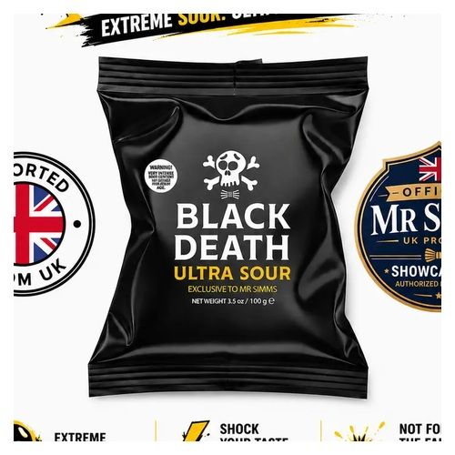 Mr. Simms Sweet Shoppe: Mr. Simms Black Death Ultra Sour