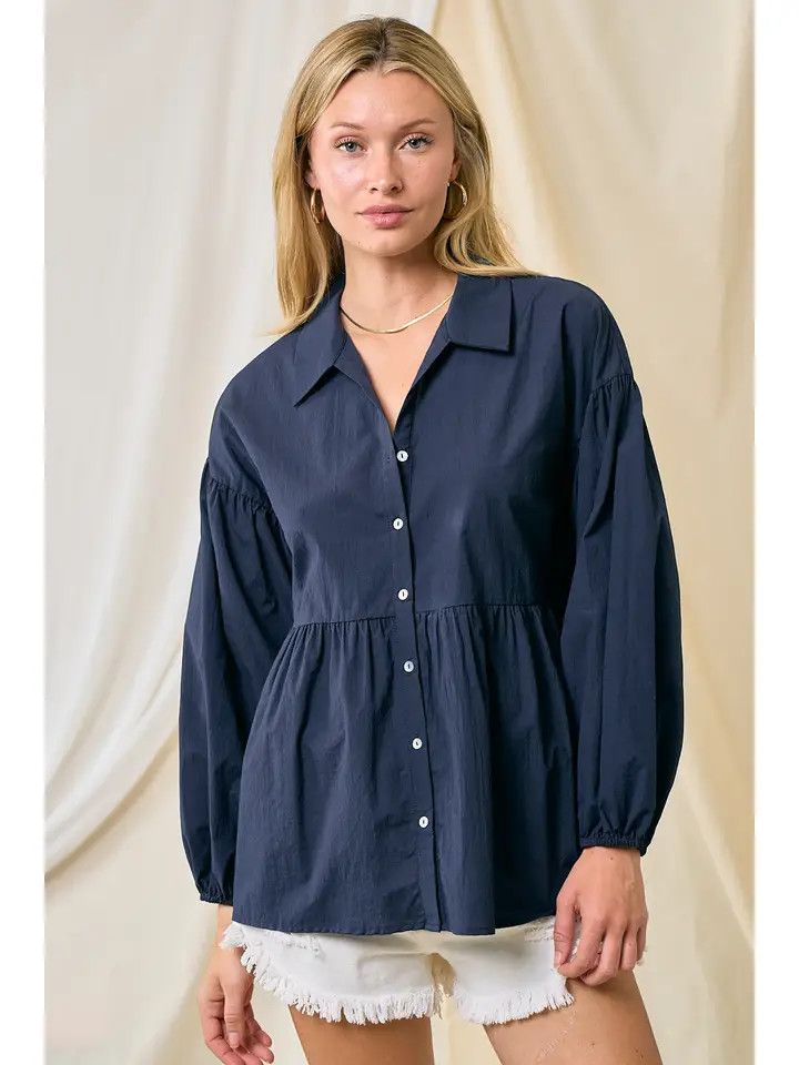 Bubble Sleeve Blouse - 42907T