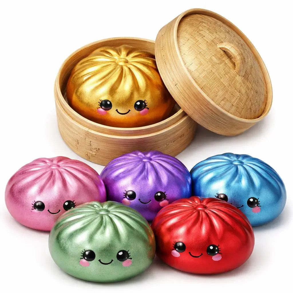 RMS 4" Mystery Squishy Dumpling - Metallic Colors | Crazy Fun