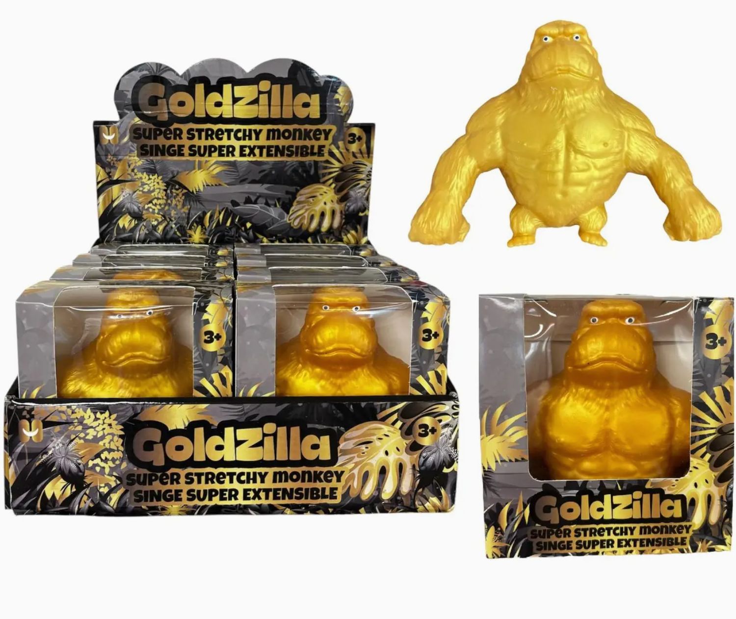 Goldzilla - Viral Stretchee Monkee Toy