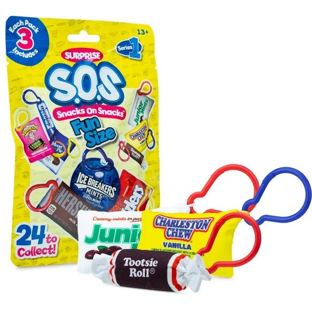 SOS FUN SIZE PLUSH 3-PACK DANGLER