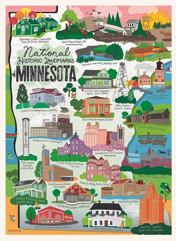 Landmarks of Minnesota Puzzle | Rice Creative Services