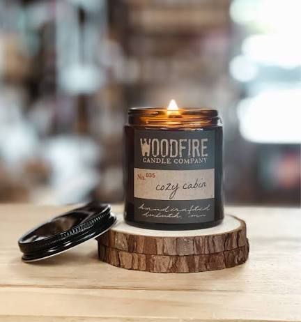 Woodfire Candle, Amber Mini Mulled Cider