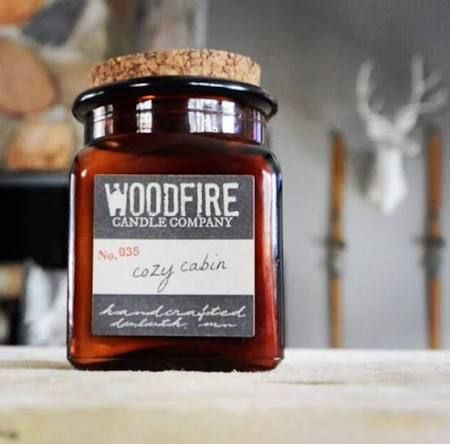 Woodfire Candle, Amber Apothecary Cozy Cabin