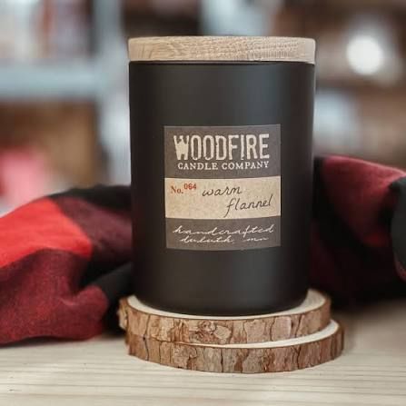 Woodfire Candle, Matte Black Cozy Cabin