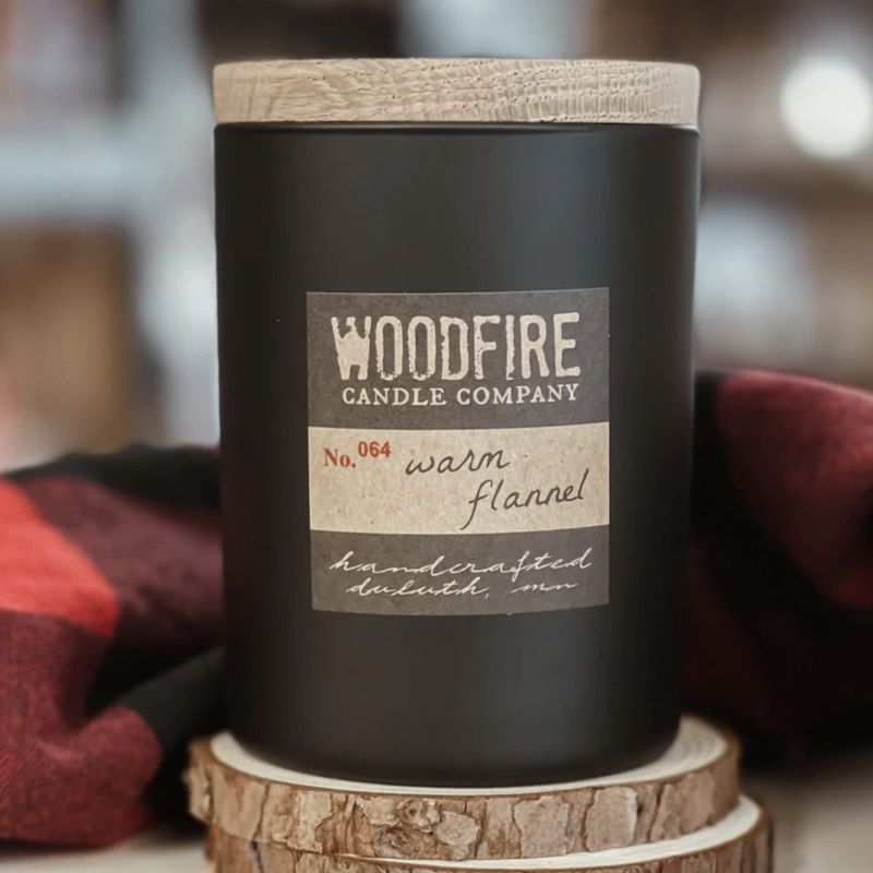 Woodfire Candle, Matte Black Mountain Pine