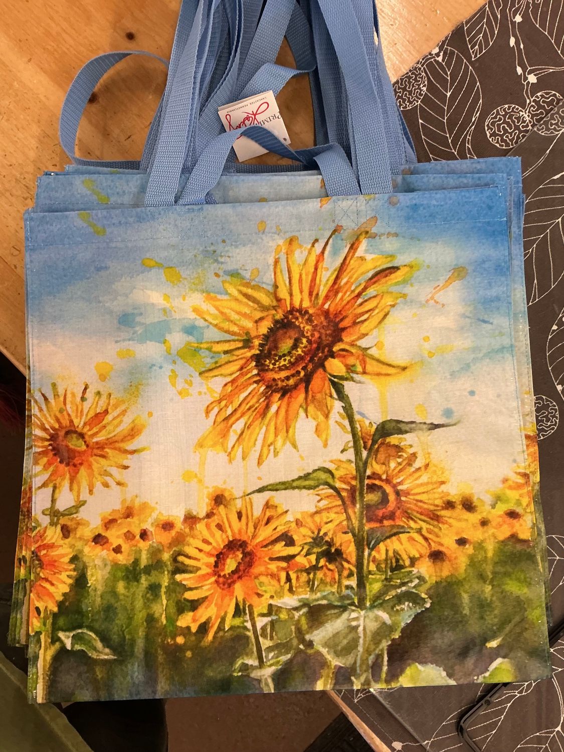 Blue Sunflower Fields - Reusable Bag