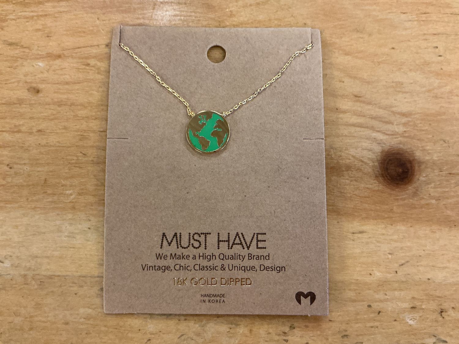 Globe Pendant Gold - Necklace