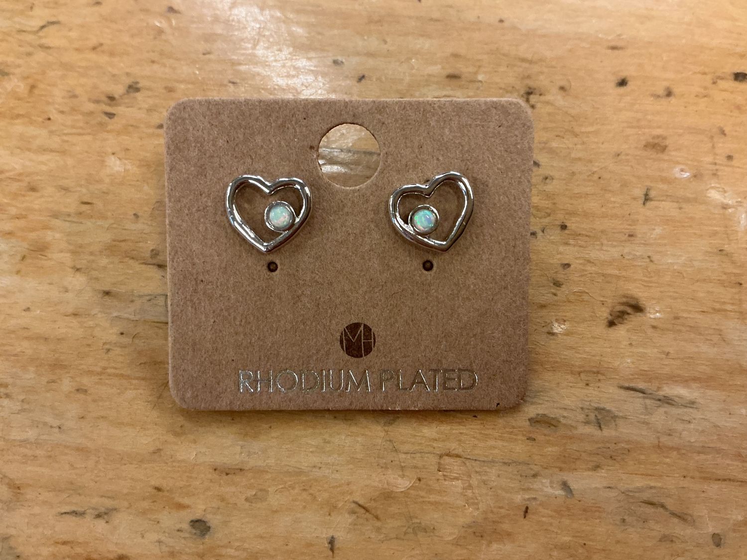 Silver Pearl Heart - Earrings