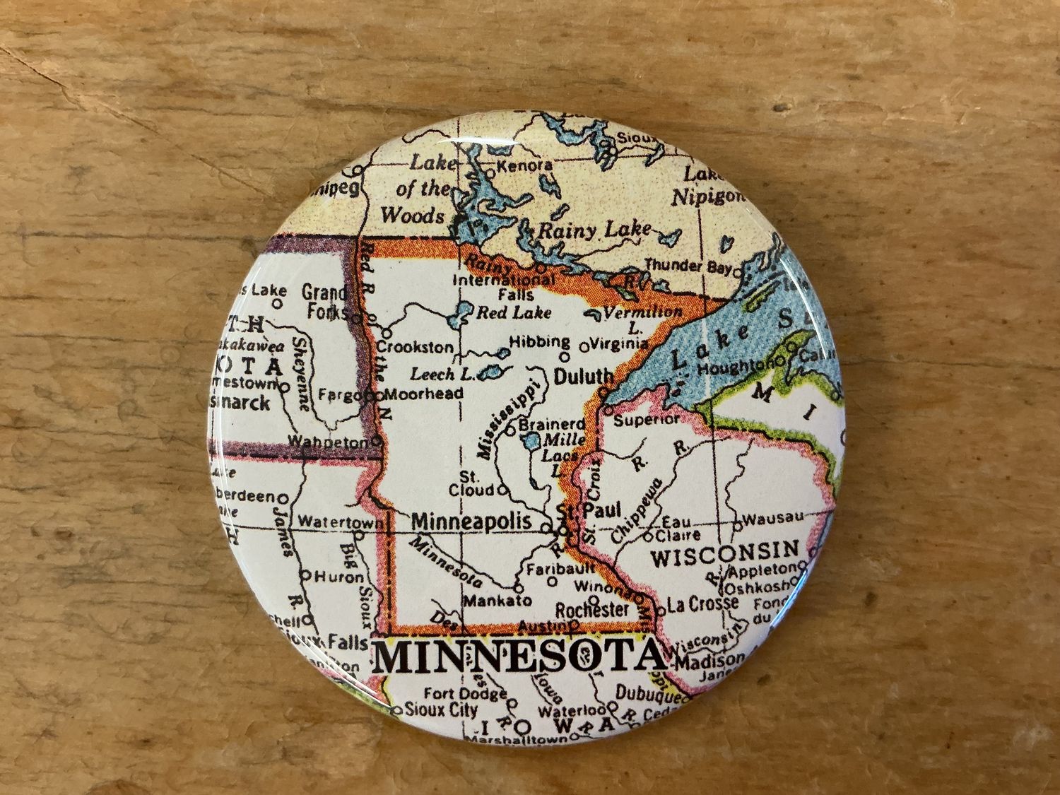 Magnet 2.25" - VINTAGEMAP MN