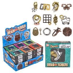 2" METAL BRAIN TEASER PUZZLES