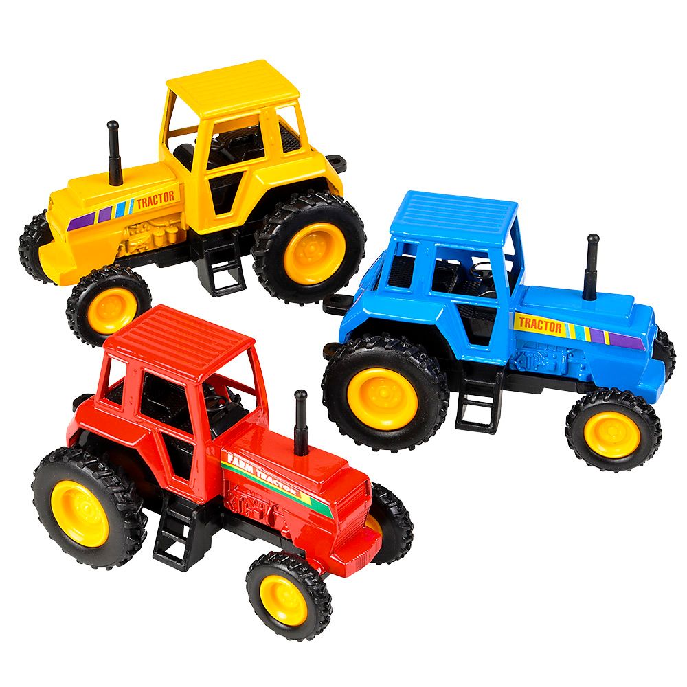 3.75" Diecast Pull Back Farm Tractor | Toy Network