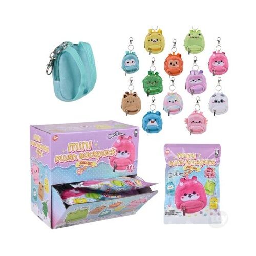 3" Blind Bag Mini Kawaii Plush Backpack Clip On