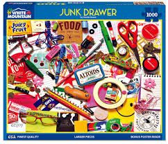 Junk Drawer - 1000 Piece Jigsaw Puzzle | White Mountain Puzzles