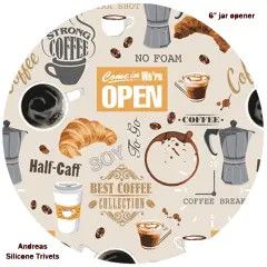 Jar Opener, Coffee Shop | Andrea's Silicone Trivets