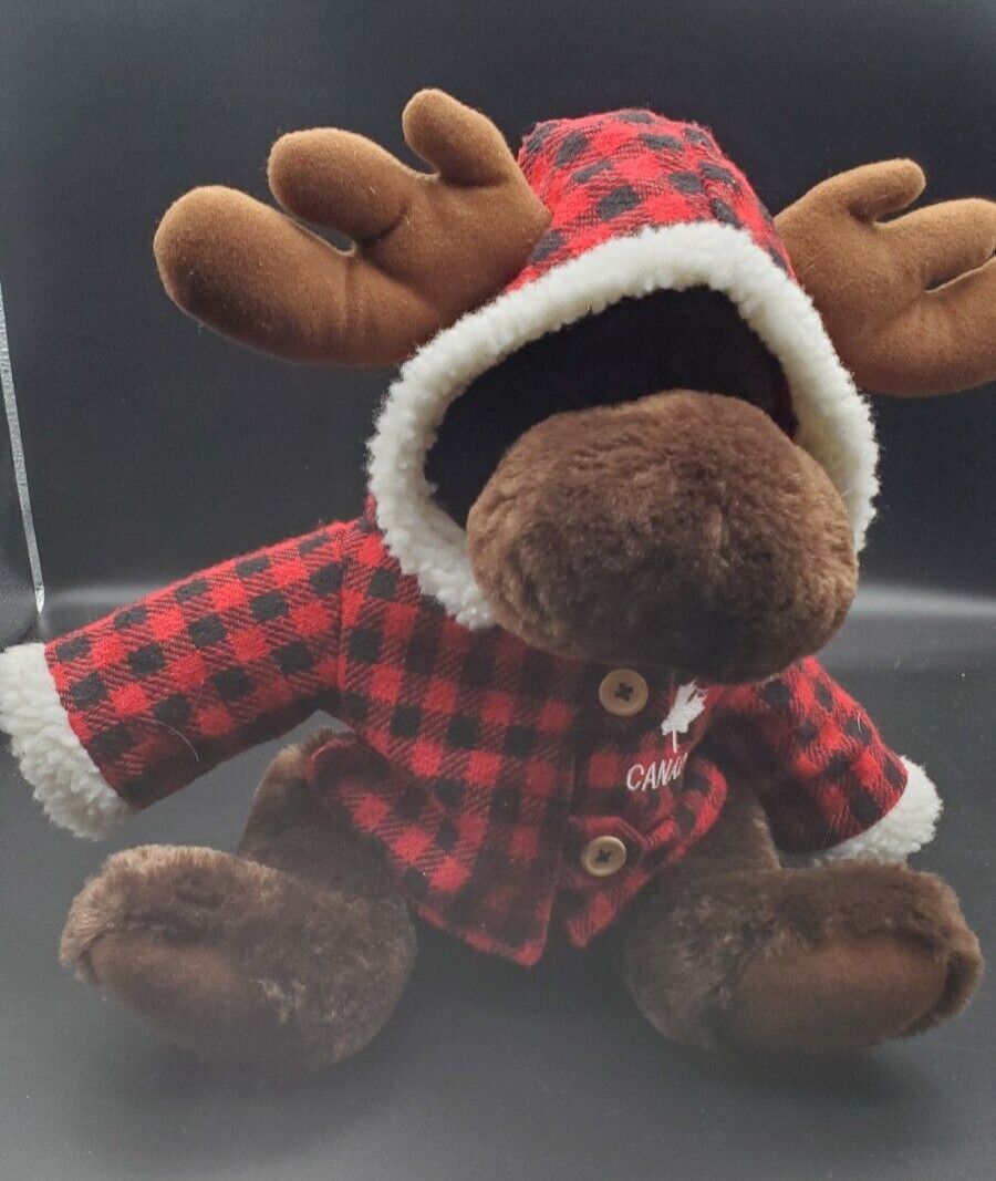 Moose w/Woodsy Red Plaid Jacket 11