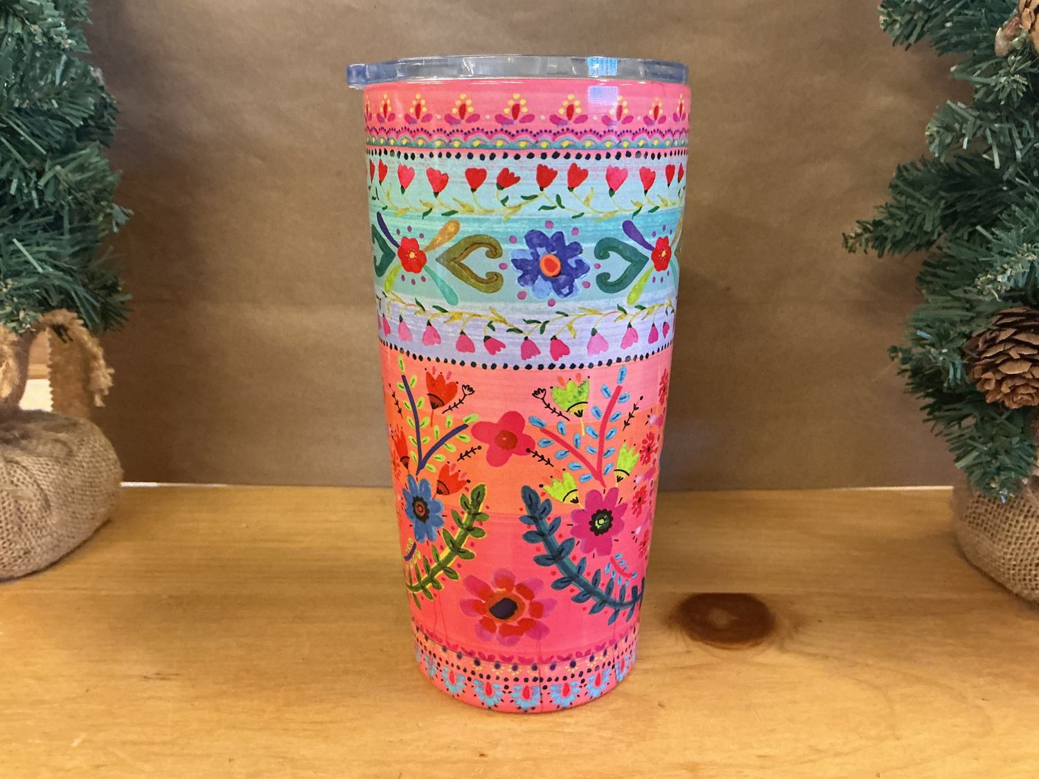 Ombre Flower Pattern - Travel Mug