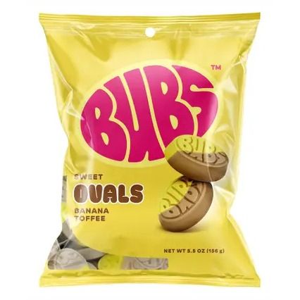Bubs Sweet Ovals Banana Toffee 5.5oz Bag