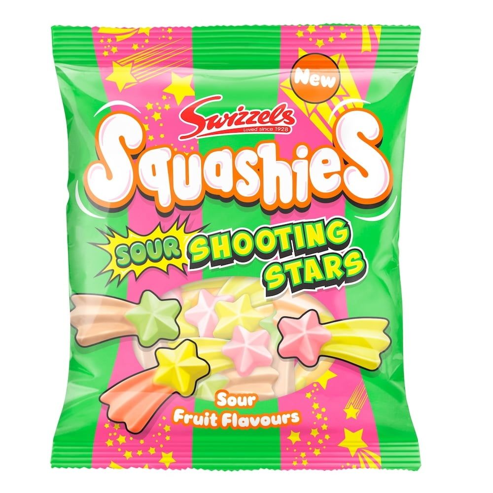 Limited Import Squashies UK, Sour Shooting Stars, 100g
