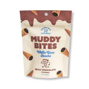 Muddy Bites Waffle Cone Snacks, Milk Choc, 2.33oz