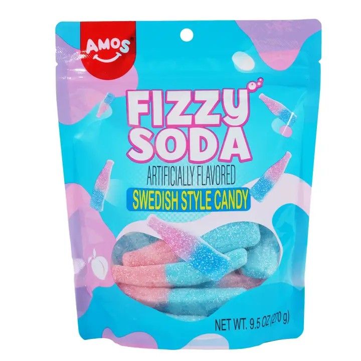 Amos Swedish Style Candy Fizzy Soda 9.5oz