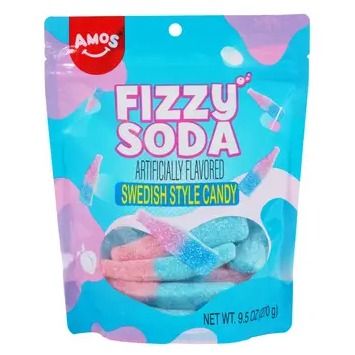 Amos Swedish Style Candy Fizzy Soda 9.5oz