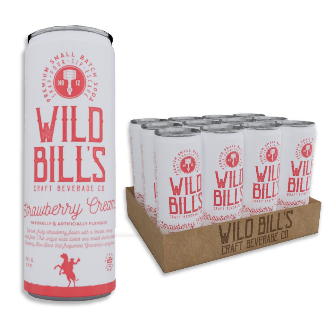 Wild Bill's Strawberry Cream, 12oz Cans