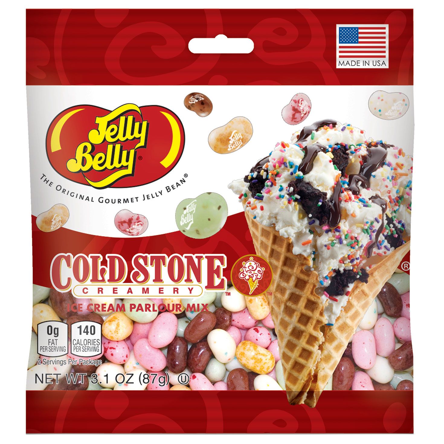 Jelly Belly Coldstone Ice Cream Parlor Mix, Peg Bag