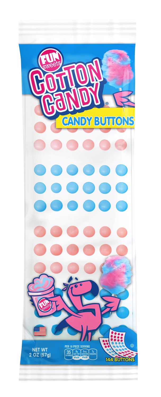 MEGA Candy Buttons, Cotton Candy