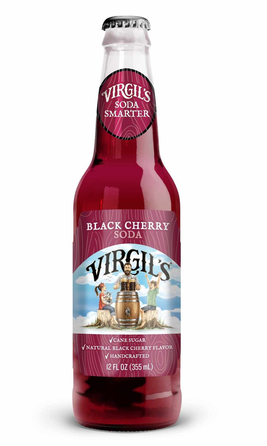 Virgil's Black Cherry Soda, 12oz Glass Bottle