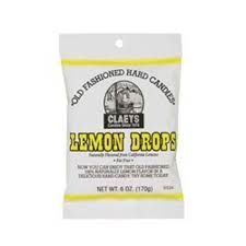 Claeys Old Fashioned Hard Candy Natural Lemon Drops 6oz Bag, 3564 Display
