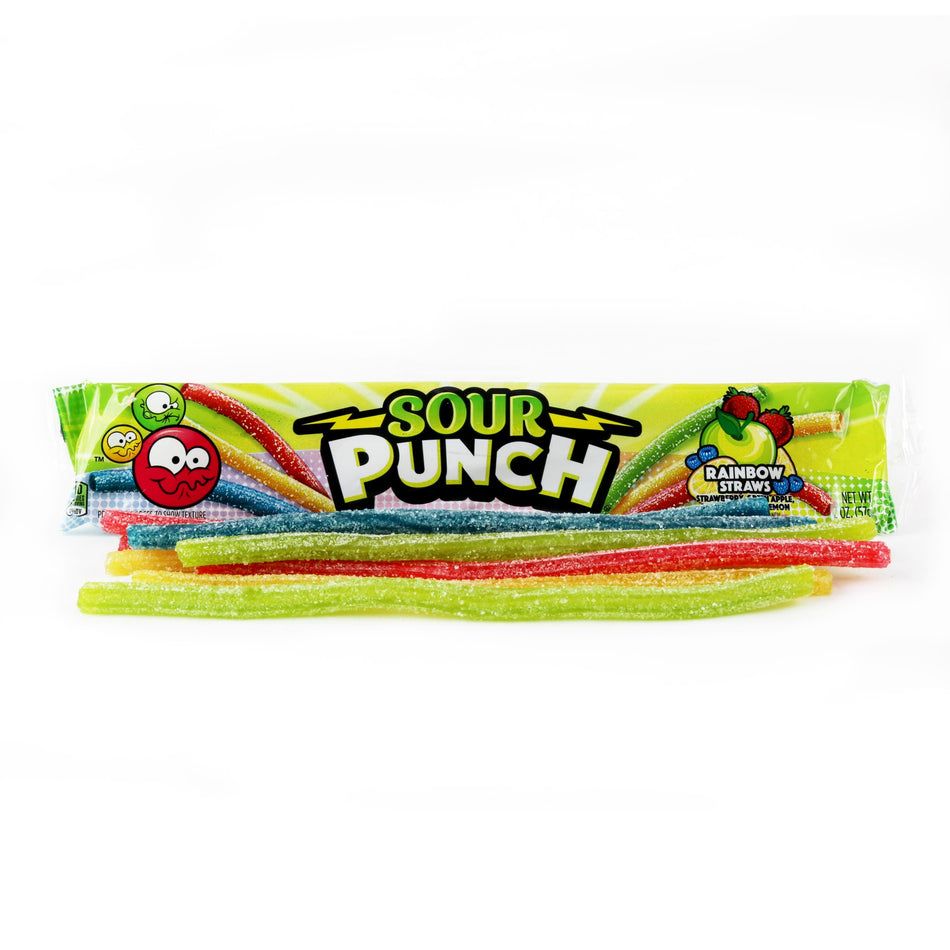 Sour Punch Straws Rainbow, 2oz