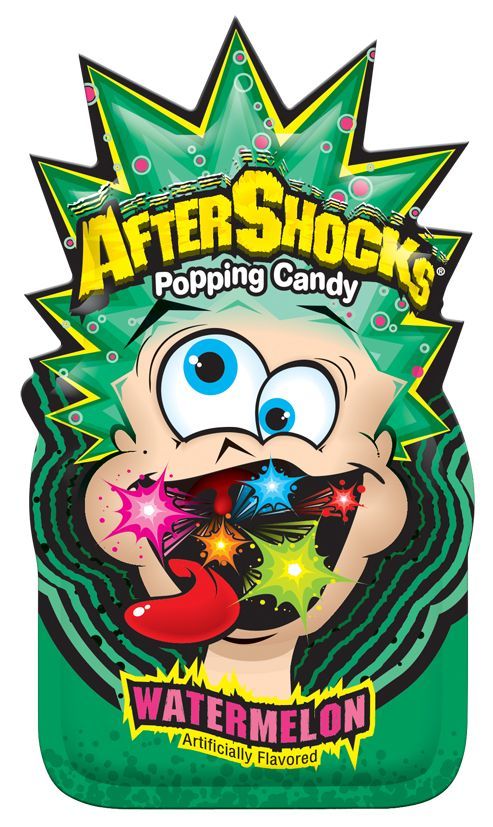 Aftershocks Popping Candy .33oz Watermelon Flavored
