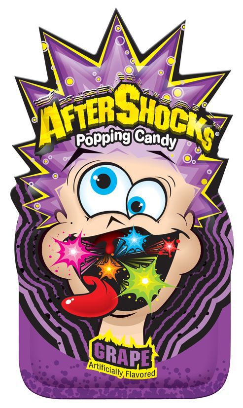 Aftershocks Popping Candy .33oz Grape Flavored