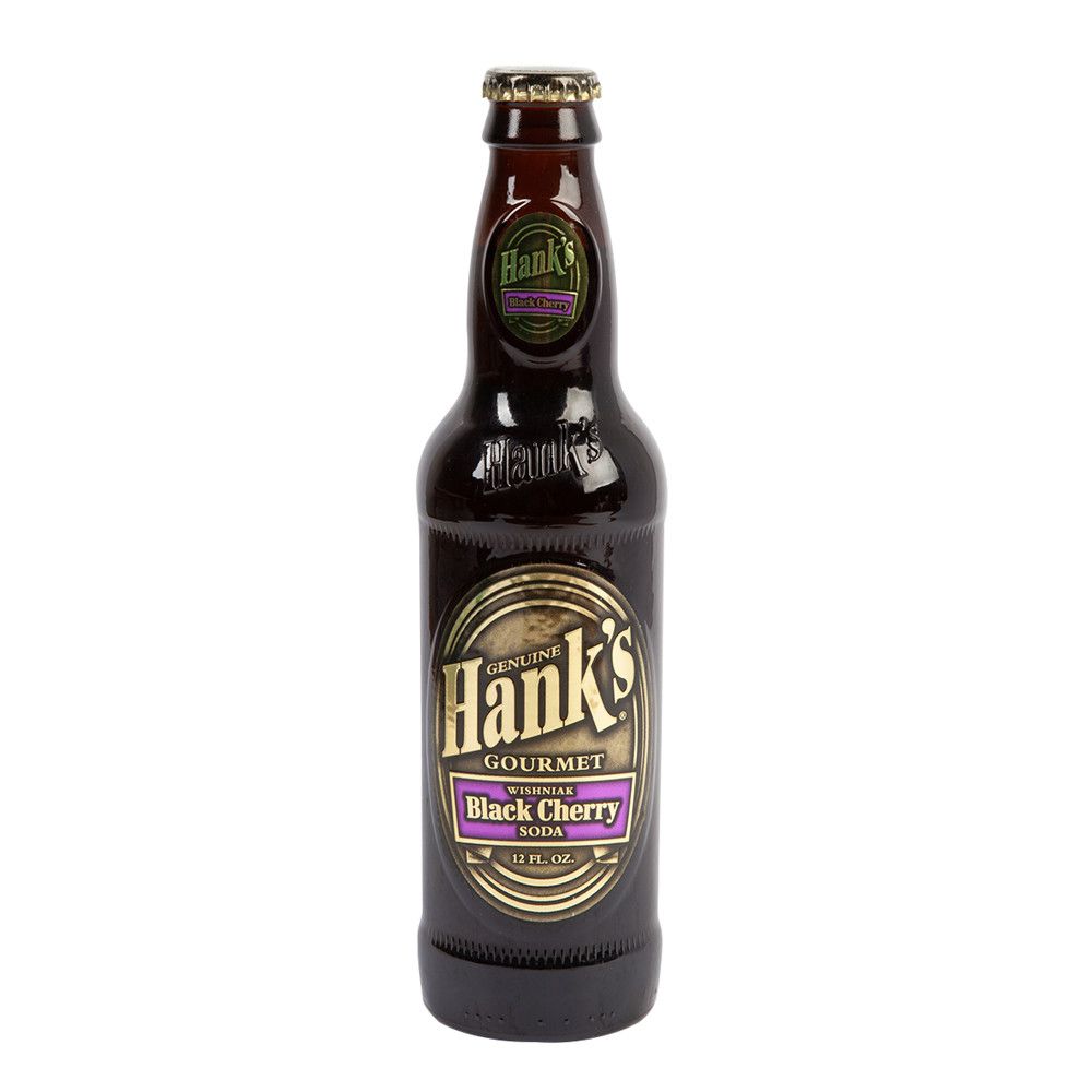 Hank's Black Cherry Soda, 12oz Glass Bottle