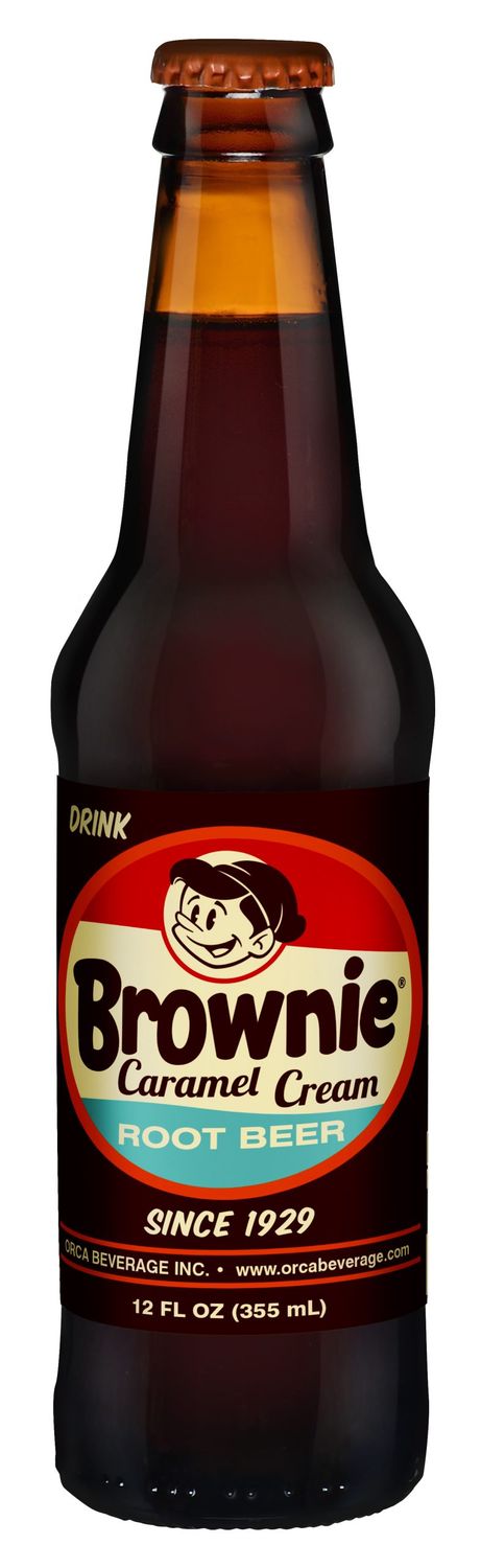 Brownie Caramel Root Beer, Glass Bottles