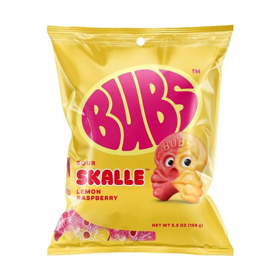 Bubs Sour Skalle Lemon Raspberry 5.5oz Bag
