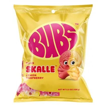 Bubs Sour Skalle Lemon Raspberry 5.5oz Bag
