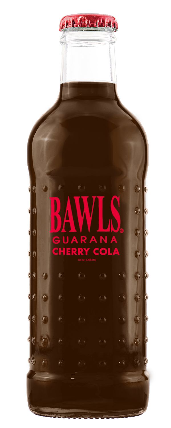 Bawls Soda, Cherry Cola Soda, 10oz Glass Bottle