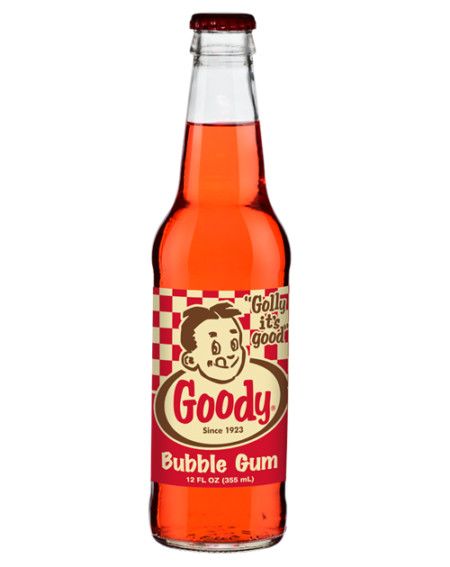Goody Bubble Gum Soda, Glass Bottles