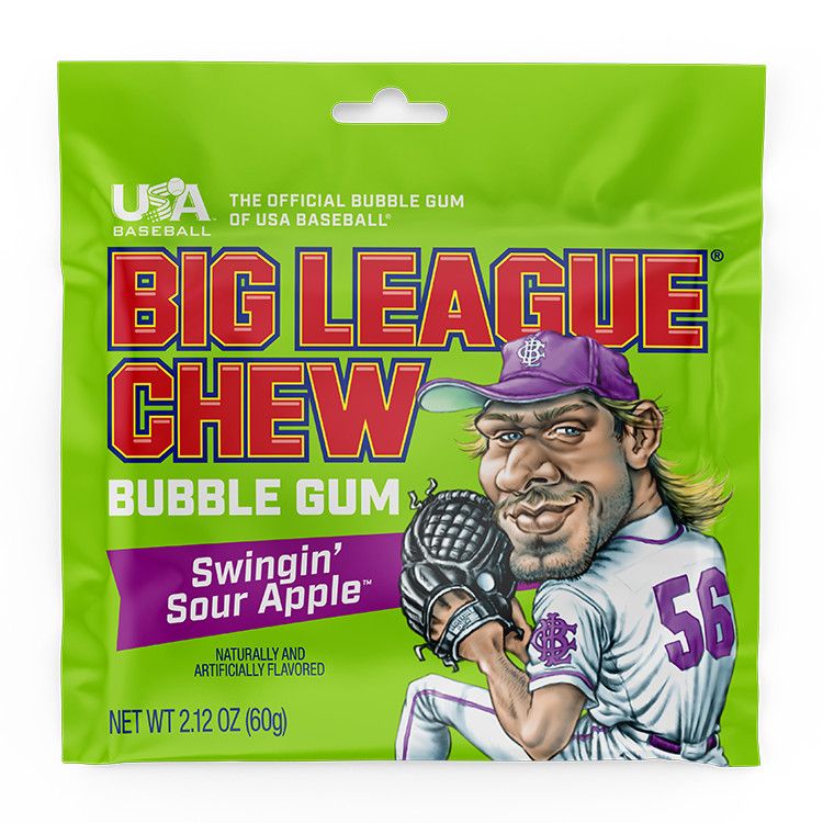 Big League Chew Sour Apple Bubble Gum